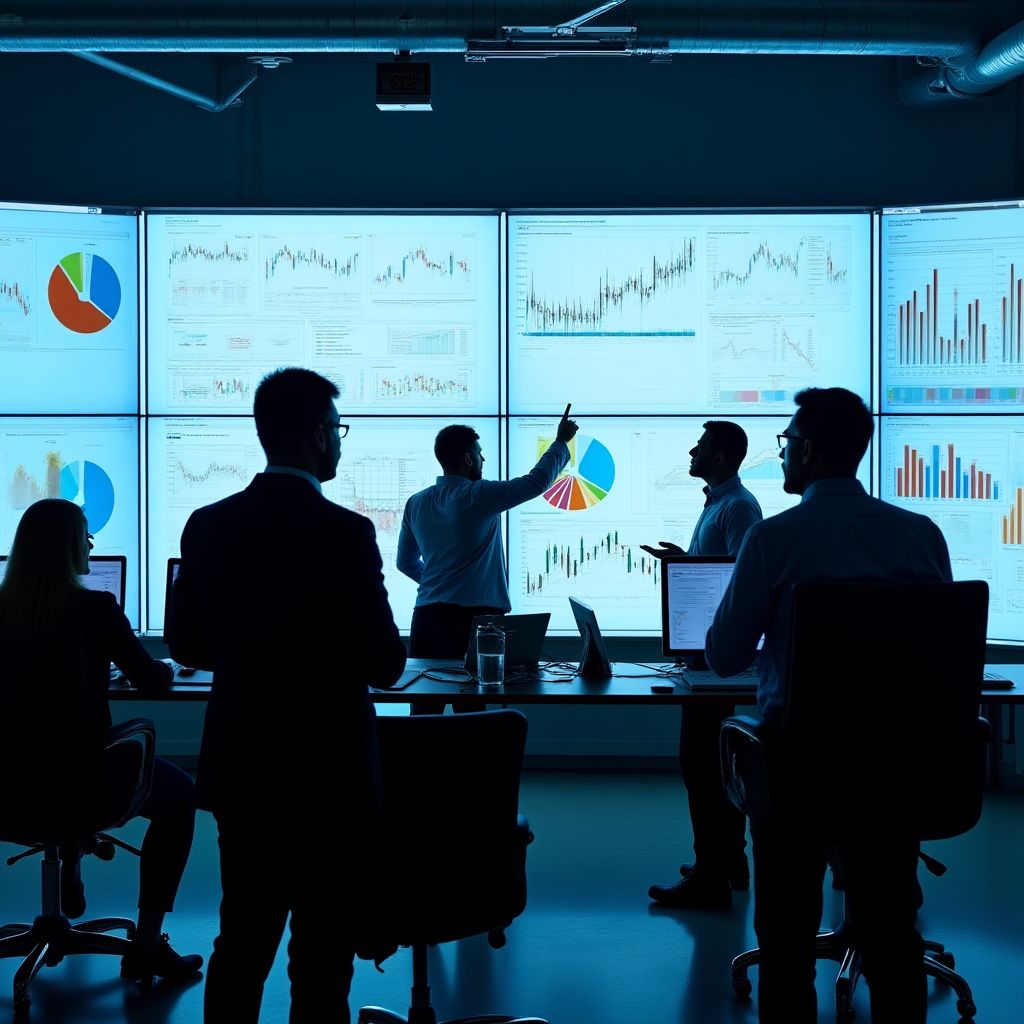 Equipo trabajando en estrategias de optimización